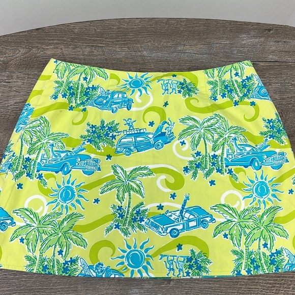 Lilly Pulitzer VTG White Label ‘Cruisin’/‘Vegetable’ Reversible Wrap Skirt - Picture 4 of 11